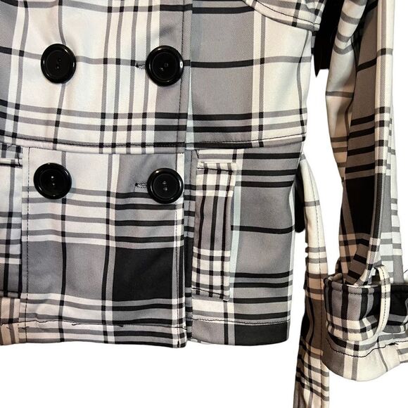 Miss Ashley black & pattern coat with belt - Picture 5 of 13